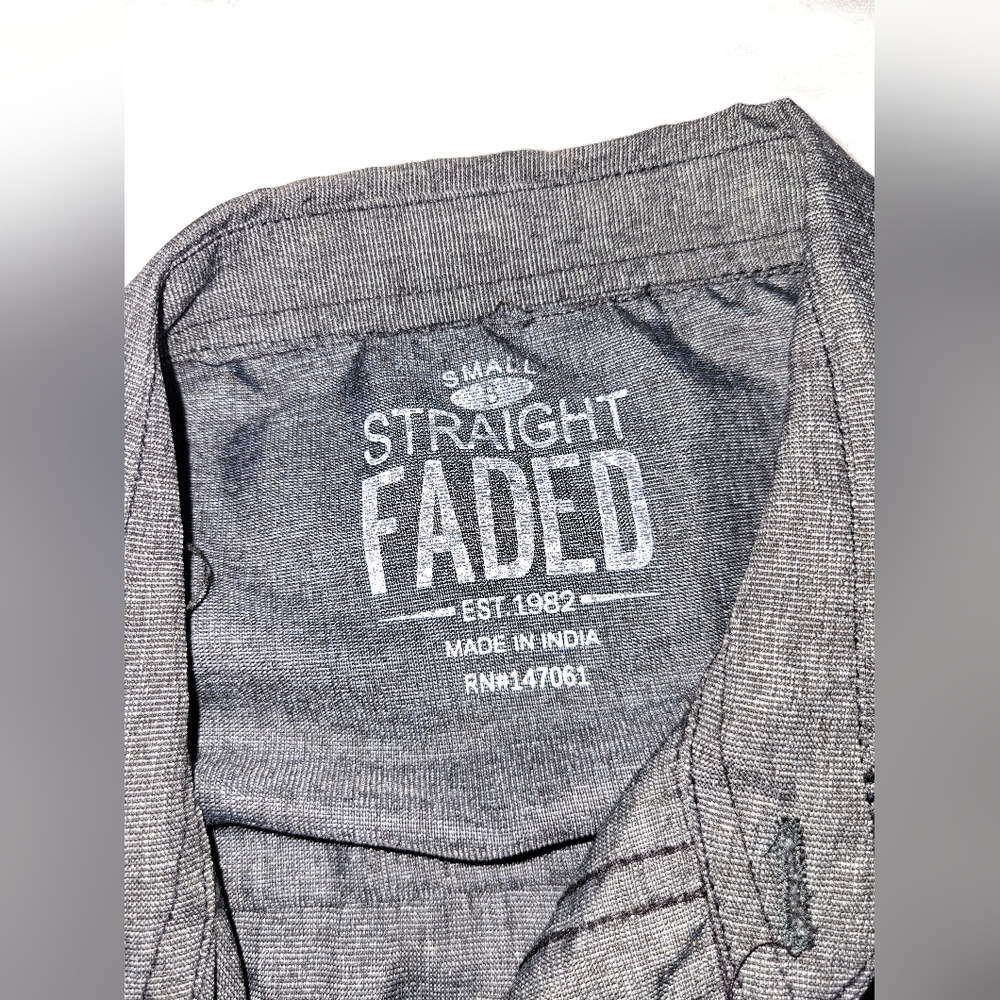 Faded Glory Men's Gray Short Sleeve Shirt* - Picture 3 of 3
